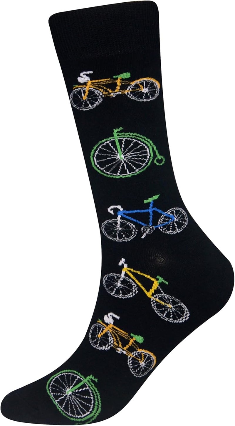 Cansok Men's 2/4 Packs Fun Crazy Novelty Dress Crew Socks - Image 4